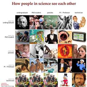 How people in science see each other logo